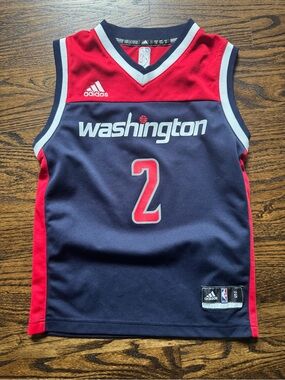 adidas Navy and Red Washington Basketball Jersey #2